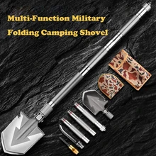 Max Length 92cm Shovel High-carbon Steel Shovel Outdoor Tactical Multifunctional Shovel Folding  Camping Equipment Army Tool