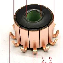 Comutador de cobre para mini furadeira, 8x23x17mm, 12p, placas de cobre, motor elétrico, alternador, interruptor de cobre