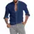 Men's Casual Blouse Cotton Linen Shirt Loose Tops 21