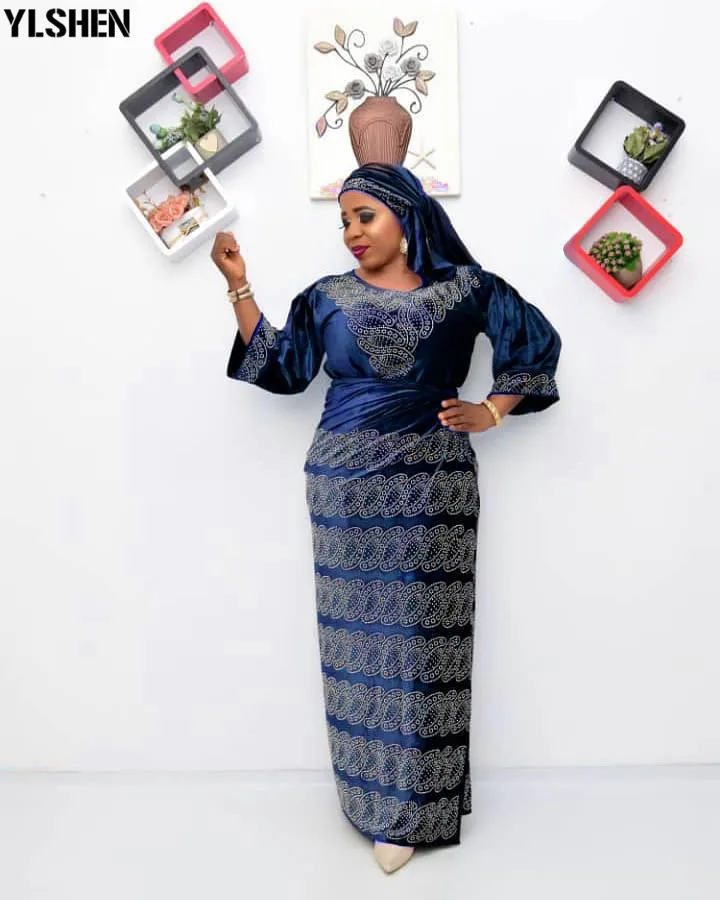 African Dresses for Women 3 Piece Set Dashiki Diamonds Tops Skirt African Clothes Bazin Broder Riche Fashion Robe Africaine Femme 02