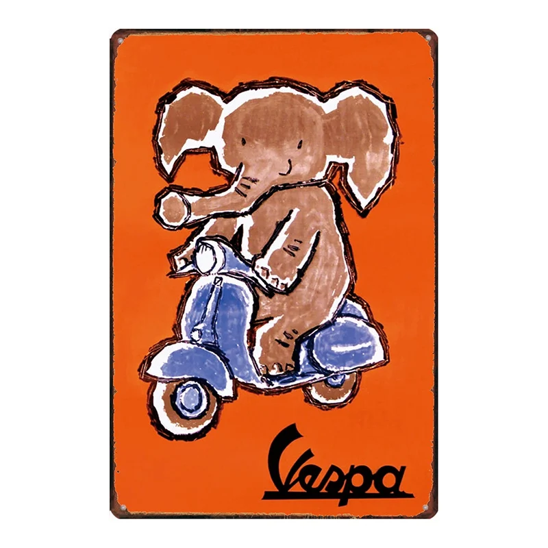 Я люблю Vespa скутер Оловянная металлическая табличка потертая шикарная гаражная пластина настенная паба домашний декор куадро DU-1450A - Цвет: SA-3057