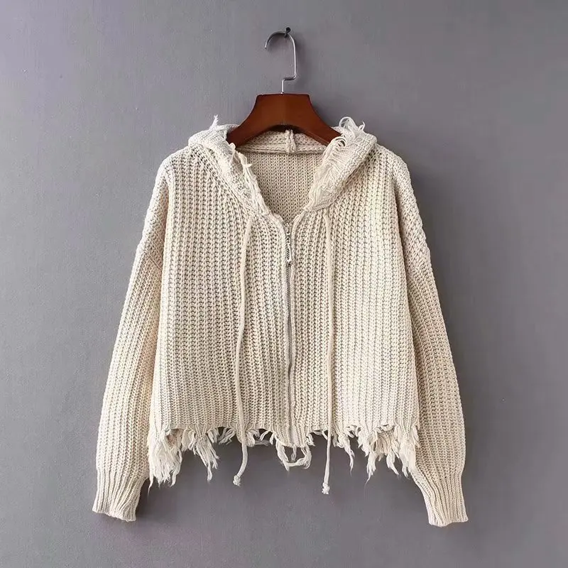 White BTB. WO Укороченный кардиган, свитер, куртка, женские свитера, повседневное однобортное вязаное пальто с длинным рукавом и v-образным вырезом, верхняя одежда - Цвет: White