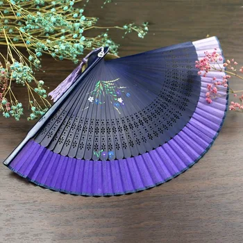 

Hand painted folding fan * wedding folding fan * high grade silk female fan * Chinese style gift fan * carving craft fan*