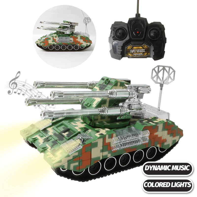 Электронный Радиоуправляемый танк модель военного тактического автомобиля