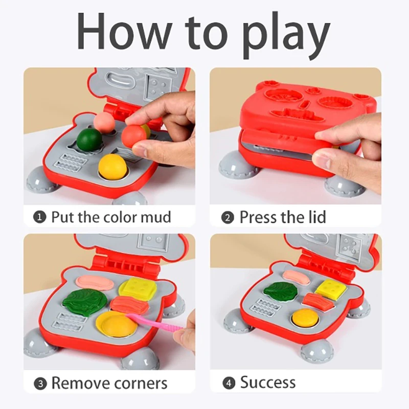 Children DIY Kitchen Pretend Play Clay Toy Plasticine Tool Set Hamburger Noodle Machine Creative Mold Toy For Girl Clay Handmade 2 Children DIY Kitchen Pretend Play Clay Toy Plasticine Tool Set Hamburger Noodle Machine Creative Mold Toy For Girl Clay Handmade 2