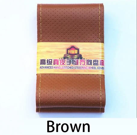 Genuine Leather Soft Anti-Slip Car Steering Wheel Cover - Available in 4 Colors