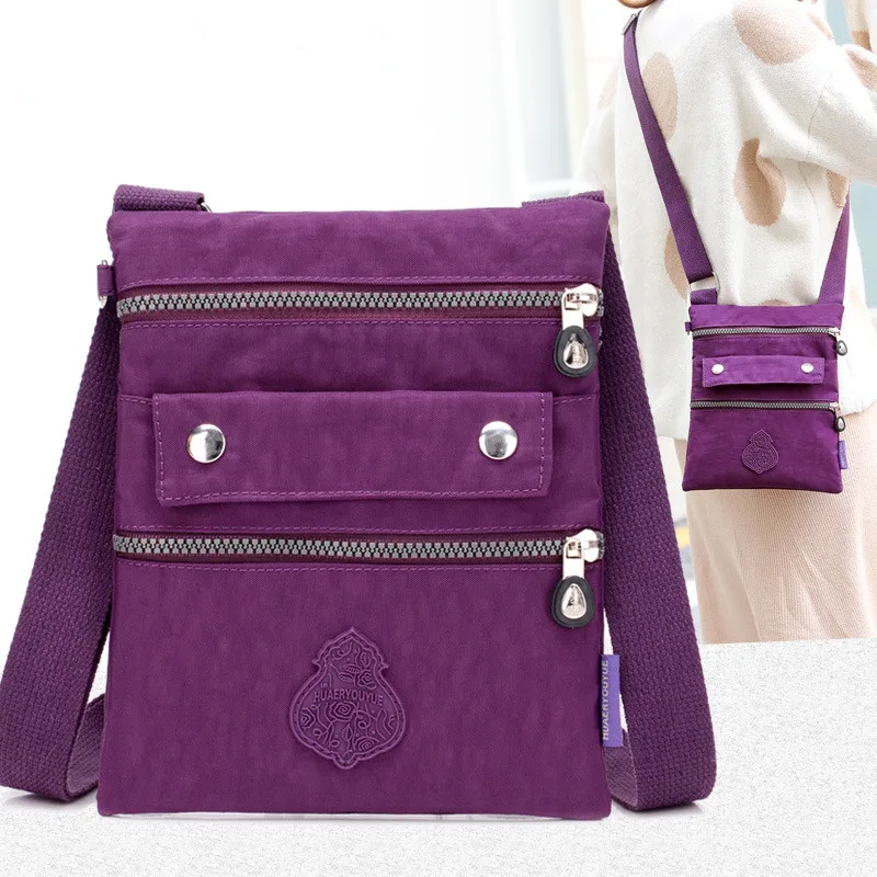New women's shoulder bag nylon ultra light multi-layer large capacity Messenger 2022 casual tablet travel | Багаж и сумки