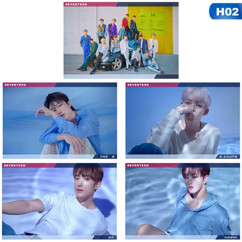 H02-14pcs 26/14 шт. альбом Seventeen вы сделали мой рассвет Фотокарта фото карты из ПВХ с украшением в виде кристаллов наклейки карт для автобуса для студенческого билета - Цвет: H02-14pcs