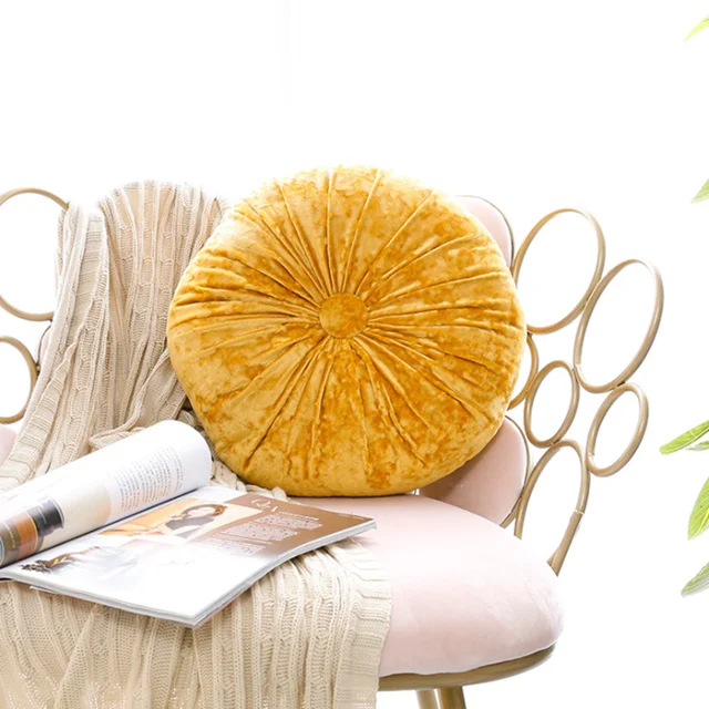 Solid Color Handmade Small Pumpkin Yellow Gray Decorative Pillows