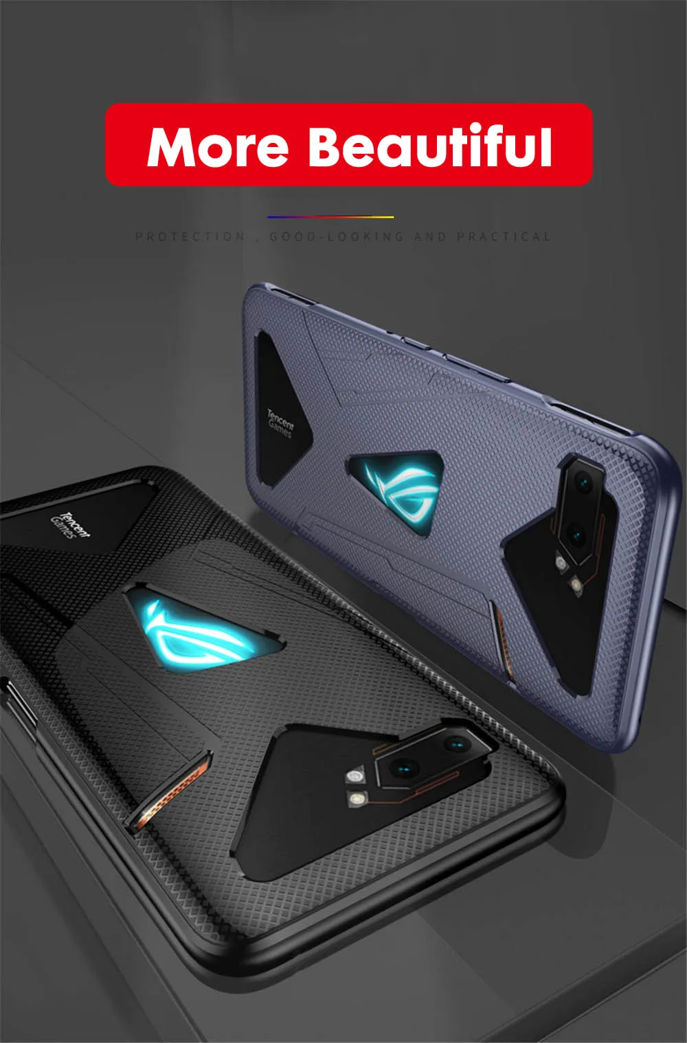 2 в 1 закаленное стекло для Asus ROG Phone II ZS660KL чехол ультра тонкий противоударный чехол для телефона Asus ROG Phone 2 Phone2 чехол