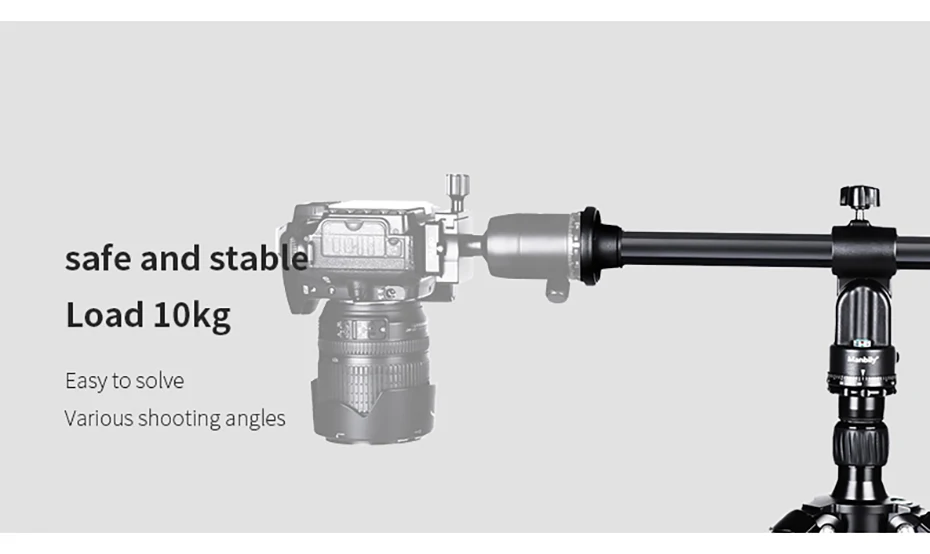 Manbily ZW-02 Регулируемый монопод 59 см Центральная колонна Axi горизонтальный стержень Крепление камеры Поворотный штатив фотографические аксессуары