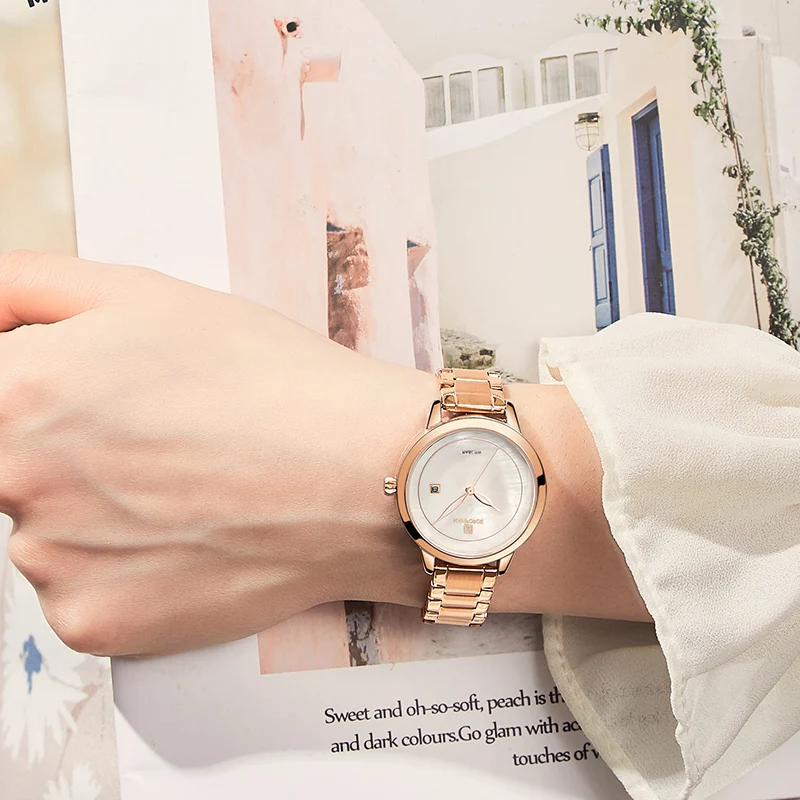 NAVIFORCE часы Женские Простые Кварцевые женские водонепроницаемые наручные часы женские модные повседневные часы женские часы Reloj Mujer набор для продажи