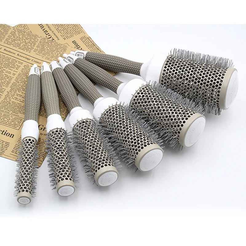 Professional Antistatic Hair Comb High Temperature Aluminum Iron Round