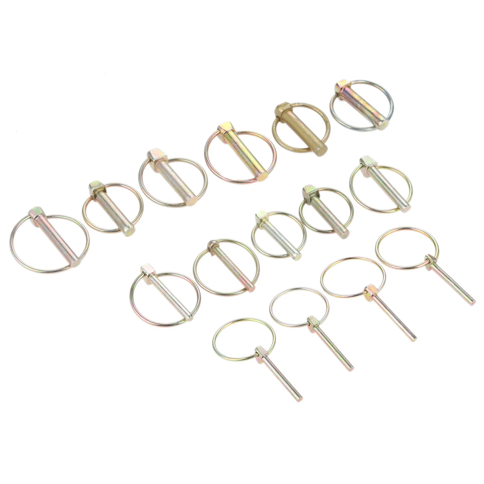 uxcell Linch Pin with Ring 4.5mm x 38mm Trailer Pins Assortment Kit for Boat Kayak Canoe Trailer Tractor Trolley Horsebox 5Pcs