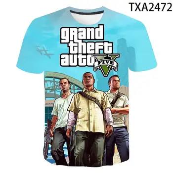 

2020 New 3D Print Grand Theft Auto Game Gta 4/5 Printed T Shirt Men Women Children Short Sleeve T-Shirt Boy Girl Kids Tops Tees