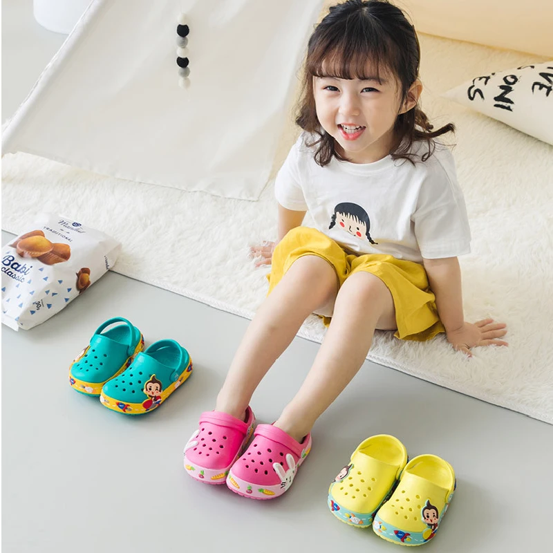 New Summer Kids Shoes For Boys Girls Rabbit Light Non Slip Children Garden Shoes Toddler Indoor Home Beach Slippers Sandals