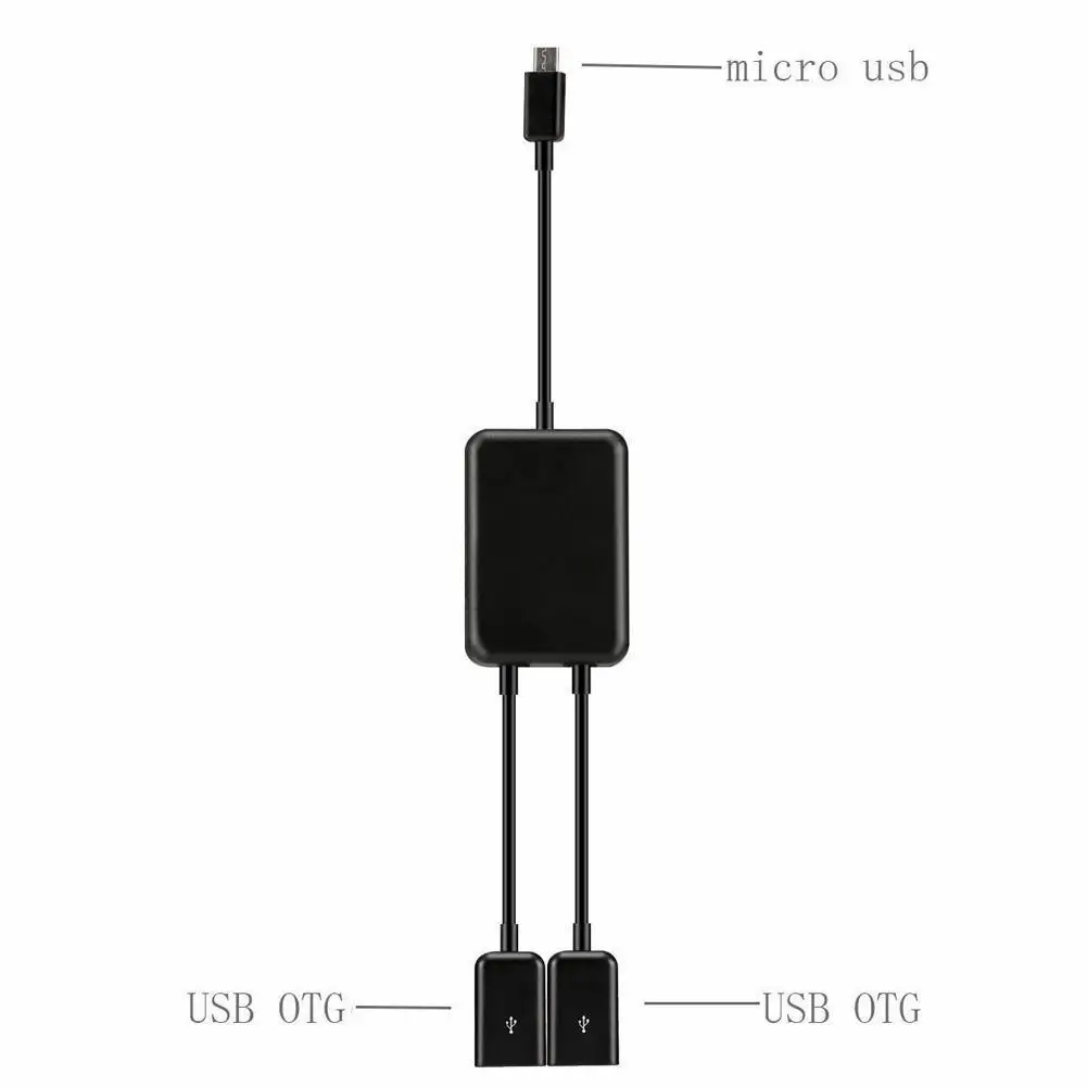 2 в 1 Micro USB двойной хост OTG зарядный концентратор разветвитель адаптер кабель