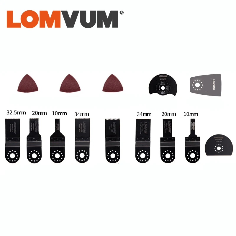 LOMVUM аксессуары для осциллирующих инструментов полный набор шлифовальный режущий нож для бумаги