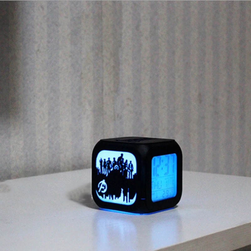 Лига Справедливости 3D LED настольные часы современные настенные цифровые дисплей
