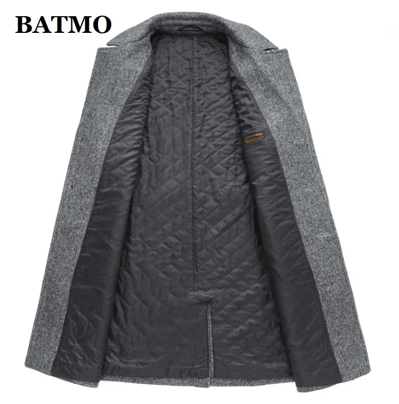 BATMO/Новое поступление, зимний высококачественный шерстяной Тренч для мужчин, мужские шерстяные повседневные куртки, большие размеры M-4XL MY812