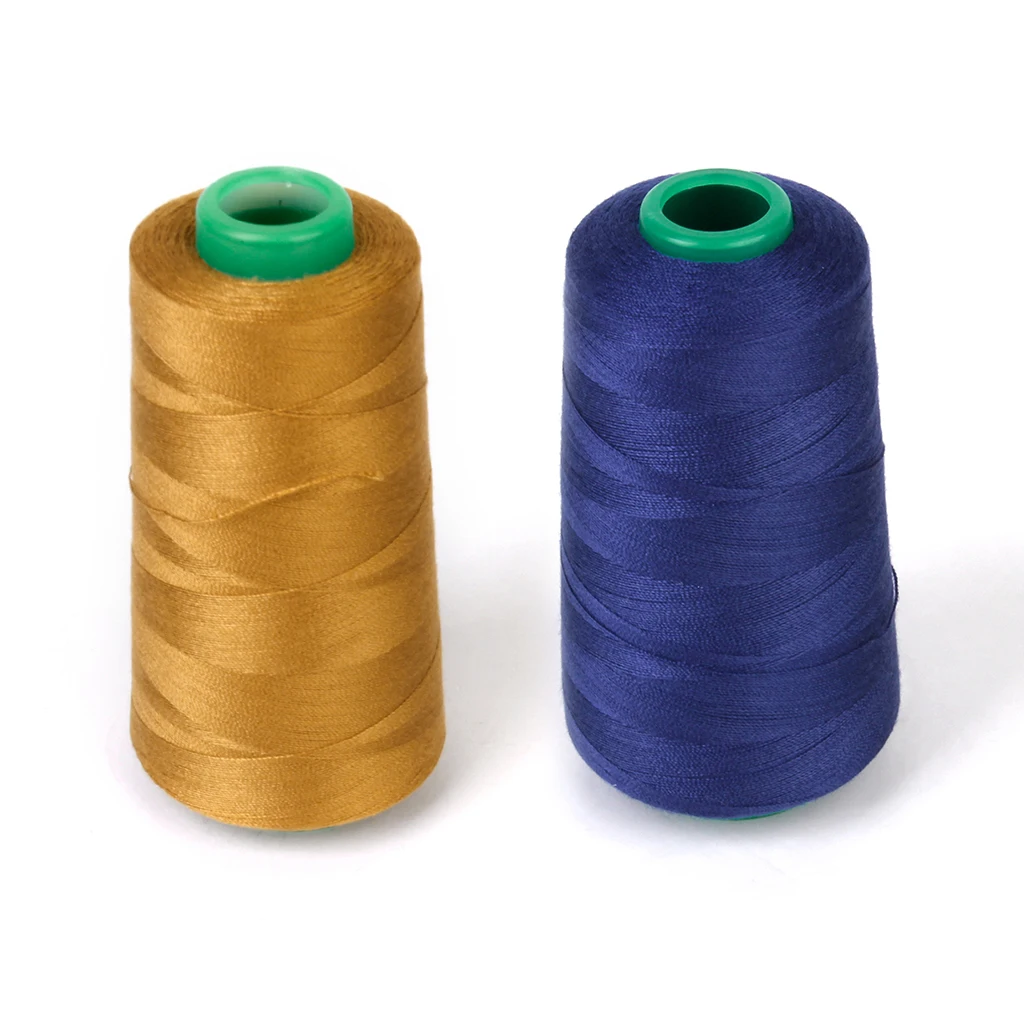Сверхмощный полиэстер швейная нить для джинсовой ткани, 3000 ярдов/катушка