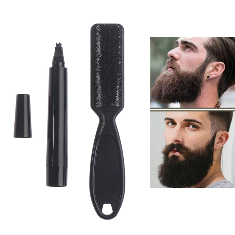 

Beard Pen Beard Filler Pencil And Brush Beard Enhancer Waterproof Moustache 100% brand new and high quality