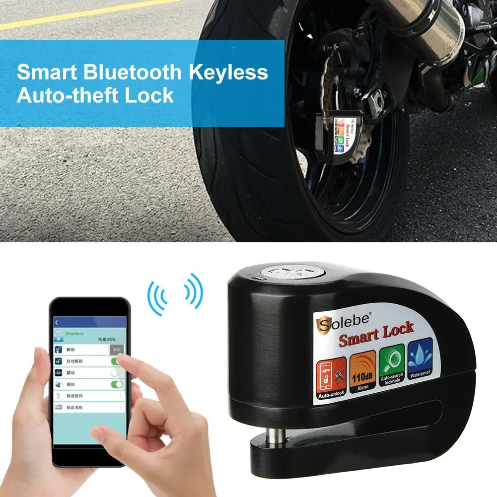 Y801 Смарт Bluetooth мотоцикла Велосипедные замки электрическая сигнализация Сенсор