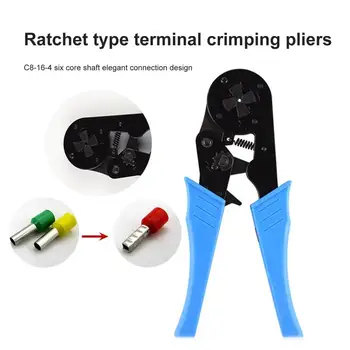 

16-4 Tubular Terminal Crimping Tools European Crimping Terminal Clamp Pressure Pipe Pliers Needle Press Pliers