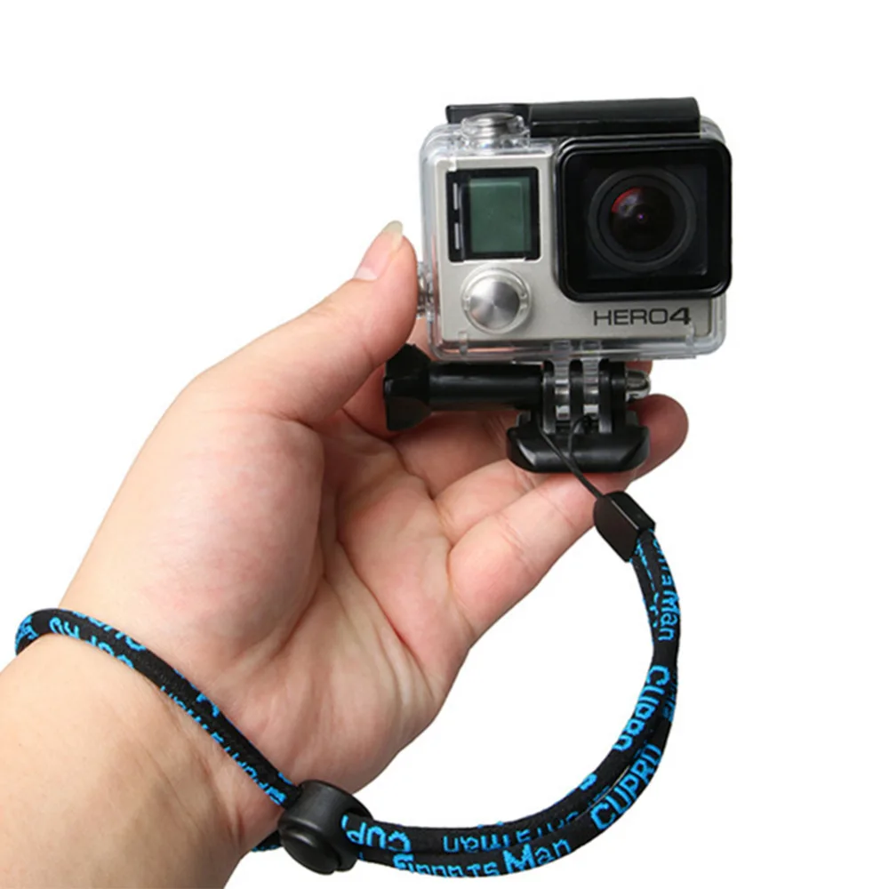 Correa de seguridad de nailon ajustable para la muñeca, cordón de cuerda de mano para GoPro Hero4/Hero3 +/Hero3/Hero2/Hero1/Xiaoyi portátil, 2 uds.