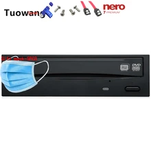 Universal for Asus DRW-2014L1T built-in SATA 24x DVD and CD rewriter drive black is suitable for desktop computer exempt drive