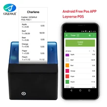 POS Bluetooth プリンタ携帯ミニポータブルサーマルレシートプリンターハンドヘルド Pos Bluetooth アンドロイド ios ダブルシステム