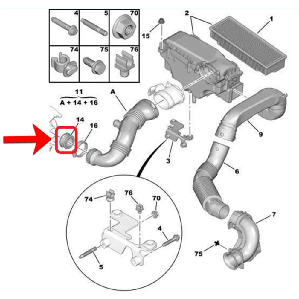 Kaufe 0248L1 Ventildeckel-Reparatursatz für Peugeot Citroen 1.6Hdi