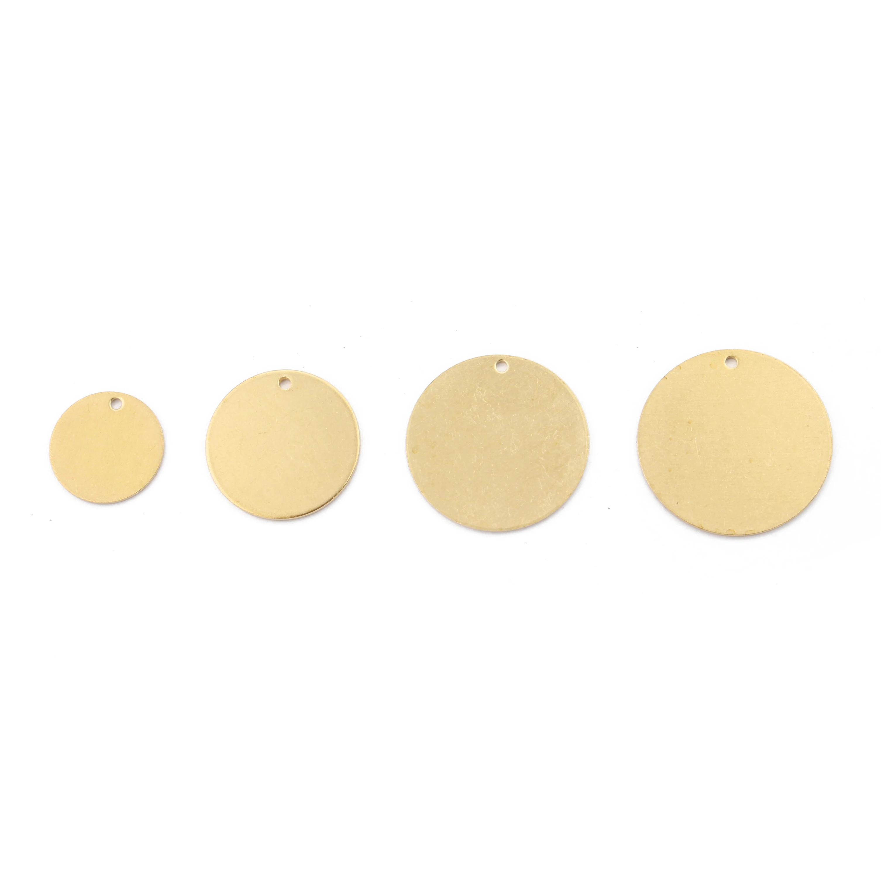 

Raw Brass Round Stamping Blank Disc 15mm 20mm 25mm 30mm 40mm Charms Pendant For DIY Earring Necklace Jewelry Findings Making