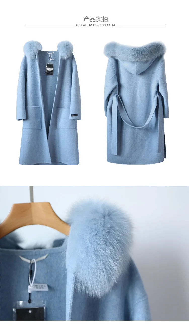 Новое поступление, свободное повседневное толстое шерстяное пальто средней длины, женское теплое Трендовое элегантное кашемировое зимнее женское пальто Casaco Feminino