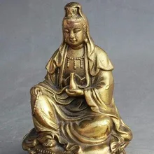 YM 308 Статуя Дракона сидя ваза бесплатно Kwan-yin гуаньин Бодхисаттва статуэтку богини
