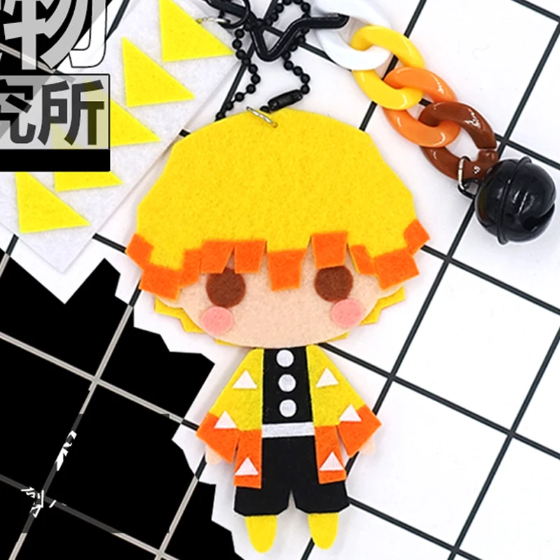 Kimetsu no Yaiba Agatsuma Zenitsu Plush Doll Key Chain Toy 12cm Demon Slayer
