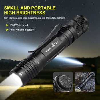 

L1 Mini AAA Led Flashlight 350 Lumens Small Flash Light Support AAA/10440 Rechargeable Tactical EDC Flashlight Lamp For Camping