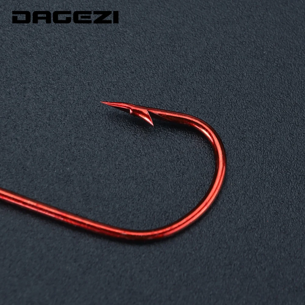 DAGEZI 50 шт./лот рыболовный крючок из углеродистой стали джиг для окуня свинцовый