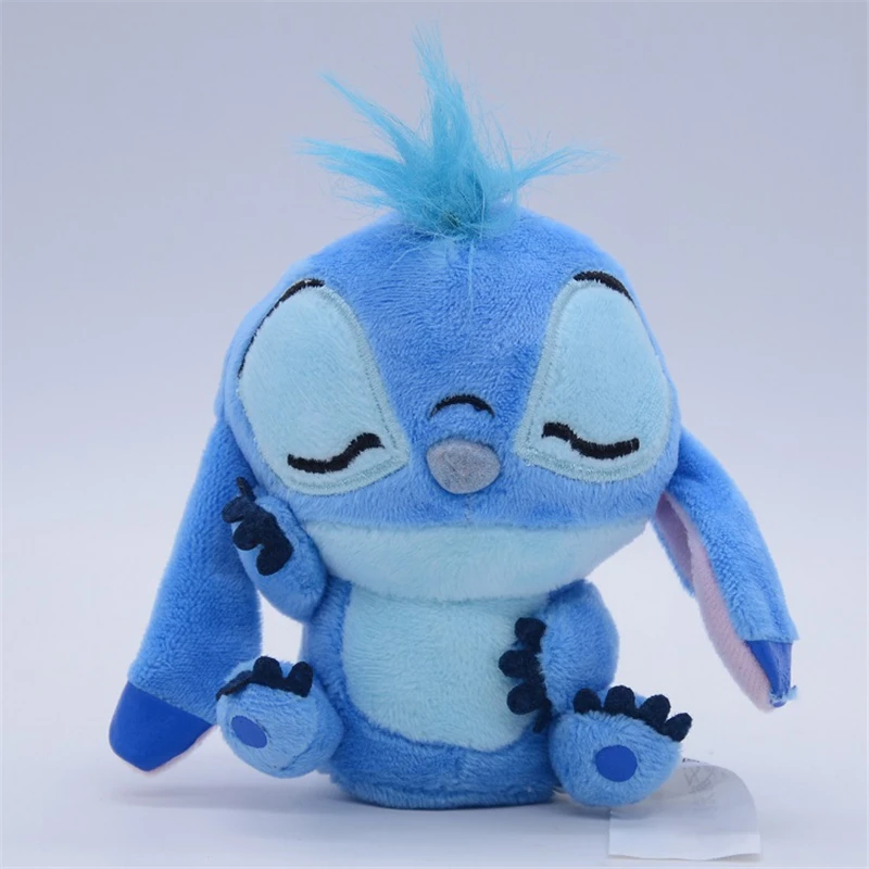 20 шт./лот Sleepy Stitch Keychian плюшевые игрушки куклы, аниме Лило и Стич маленькие подвесные плюшевые игрушки для детей подарок на день рождения