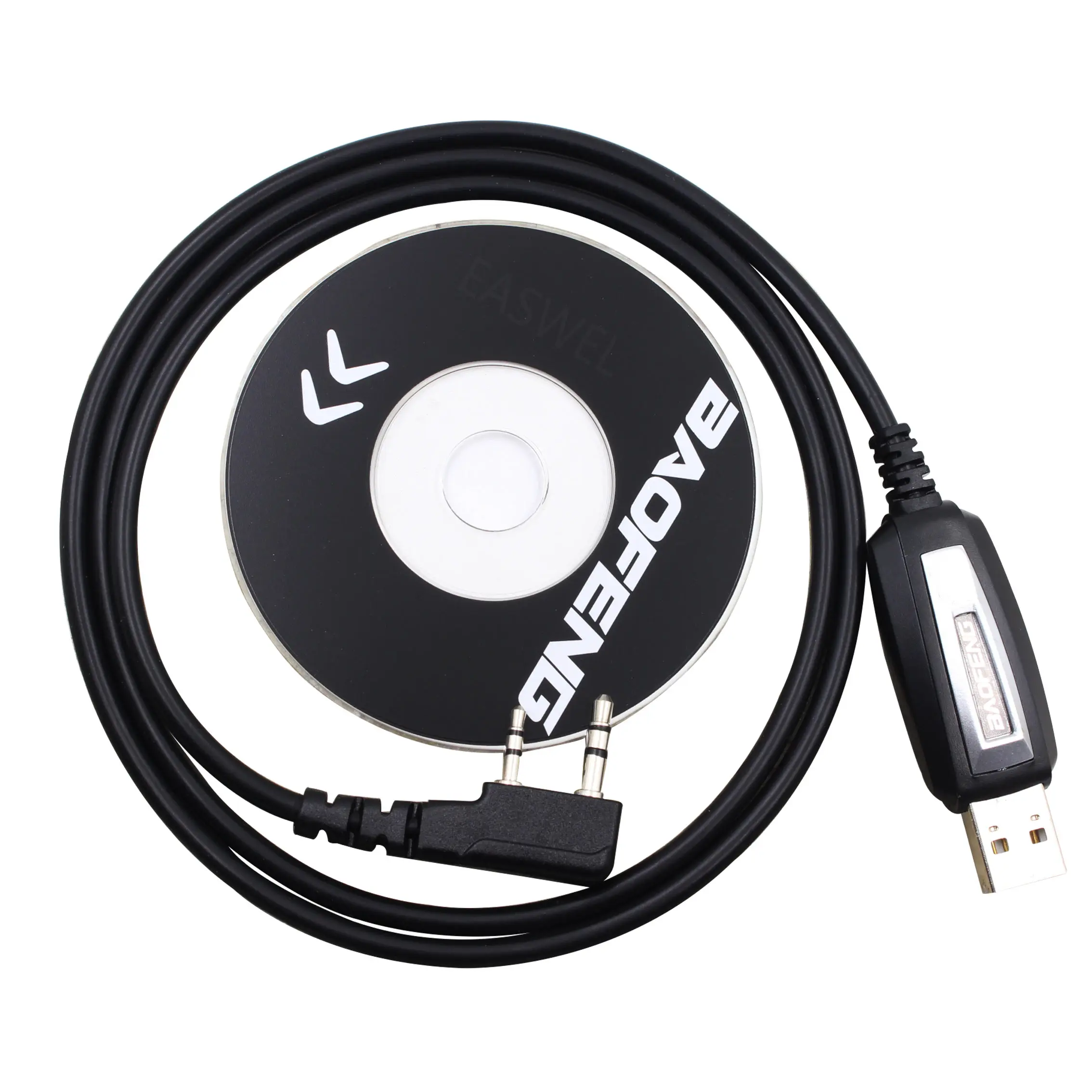 2 Pin USB Programming Cable + CD for BaoFeng Radio UV-5R UV-3R+ UV-3R Plus UV-82 UV-3R2 UV-5RA GT-3 UV-82L BF-888S | Электроника