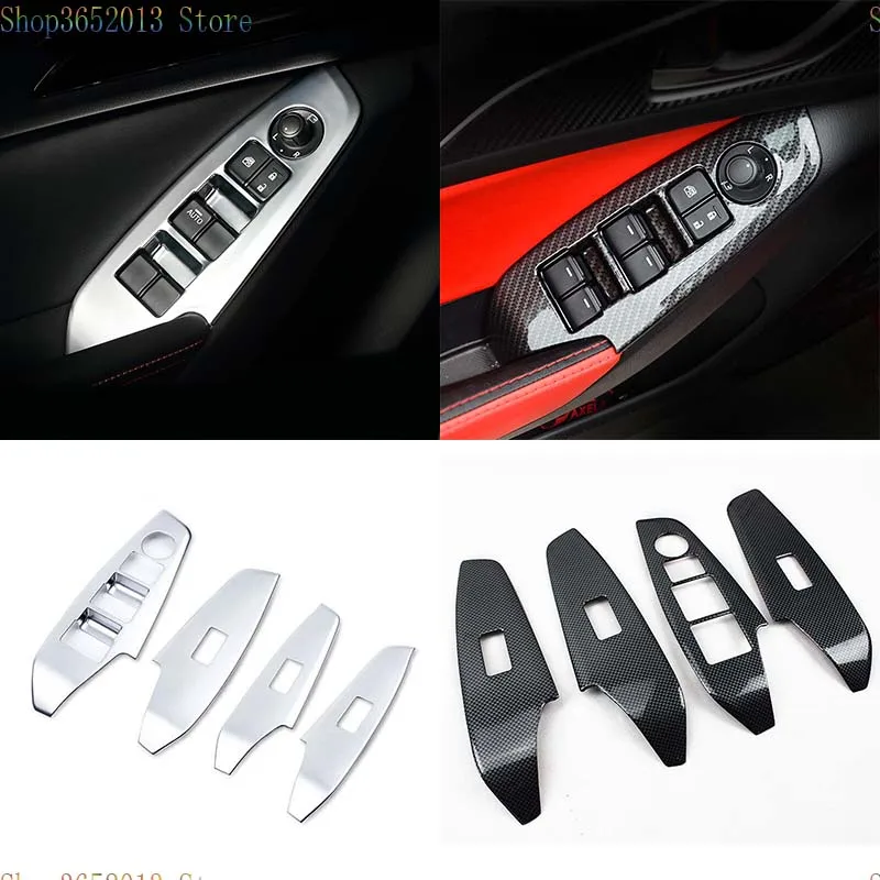 

4 шт., автомобильные аксессуары для Mazda3 Axela 2014-2018, АБС-пластик, матовое и углеродное волокно