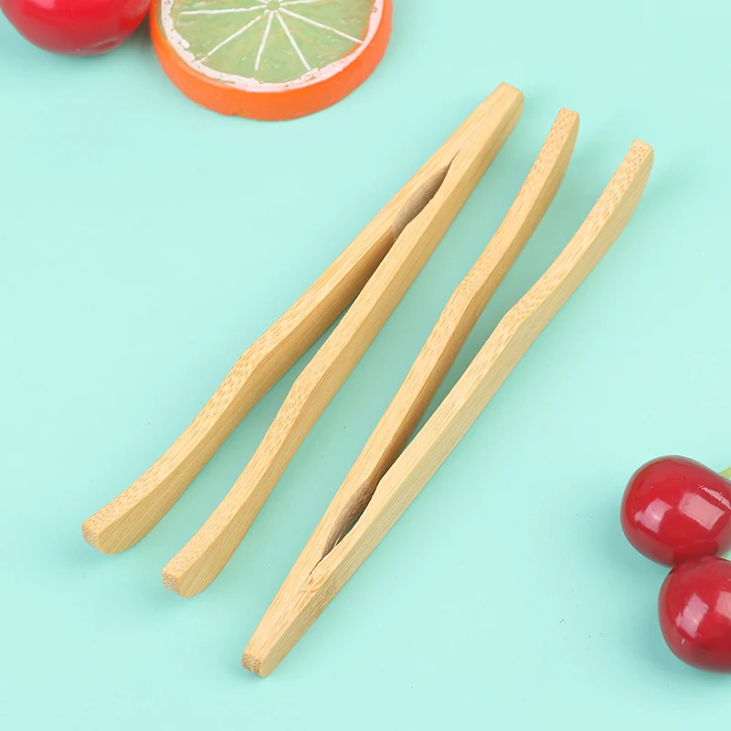 1Pcs/4pcs Bamboo Teaware Tea Clips Wood Toast Tong Wooden Toaster Bagel Bacon Squeezer Sugar Ice Tea Tongs food tongs