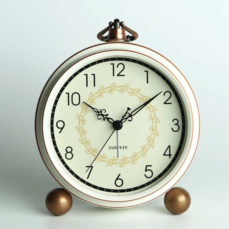 Gold Table Alarm Clock Modern Antique Nordic Bedroom Traditional Alarm