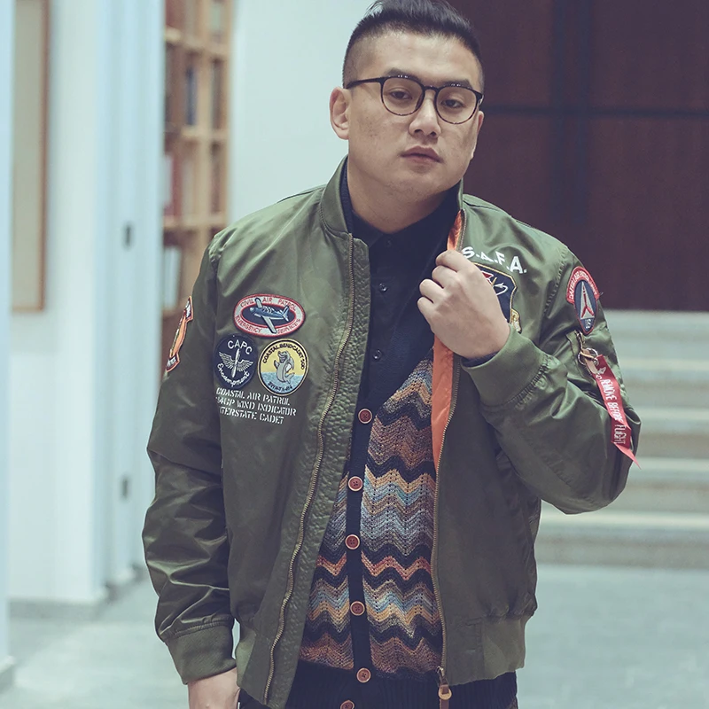 Midas フライトジャケット Y2K 刺繍 パッチ ボンバージャケット 2025年刺繍ミリタリーパッチ付きヴィンテージメンズ薄手ブランド服