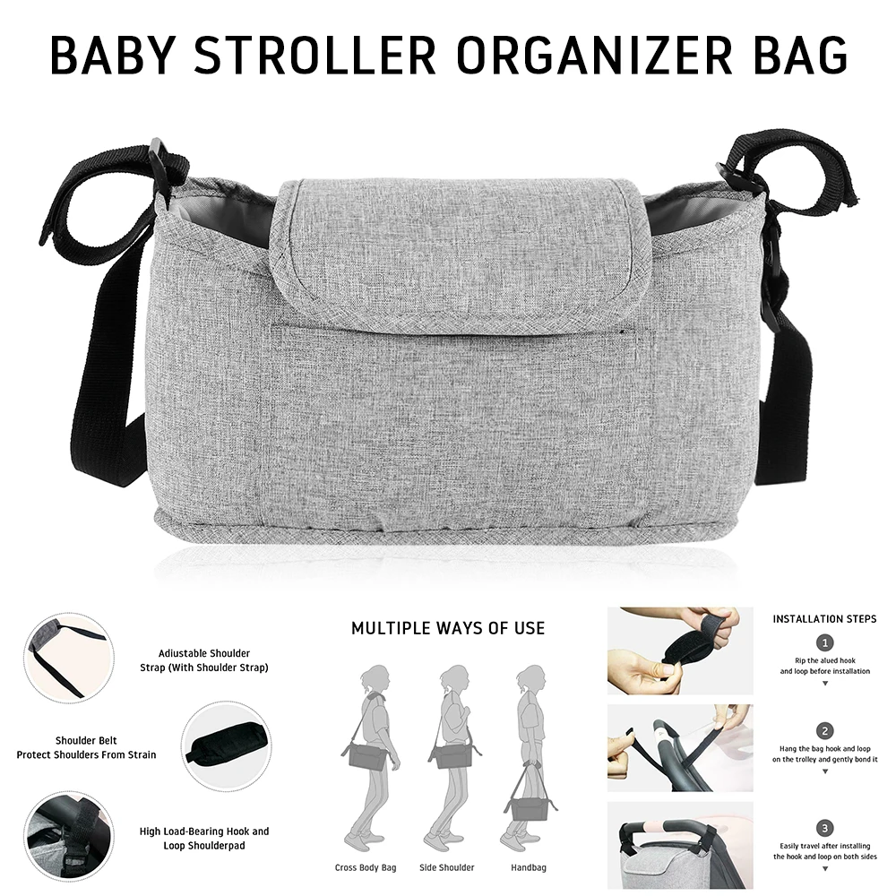 Сумка-рюкзак для подгузников, Большая вместительная сумка для коляски для мамы и ребенка, многофункциональная Водонепроницаемая уличная дорожная сумка для подгузников для ухода за ребенком