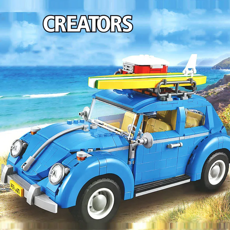 Строительные блоки Camper van Beetle Cooper совместимый lepinglys креативный 10220 10242 10252