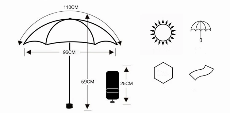 Manual Folding Umbrella Women Butterfly Blossom Flowers Sunny Rainy Umbrella 3-folding 8k Windproof Anti-UV Cute Umbrella Girls
