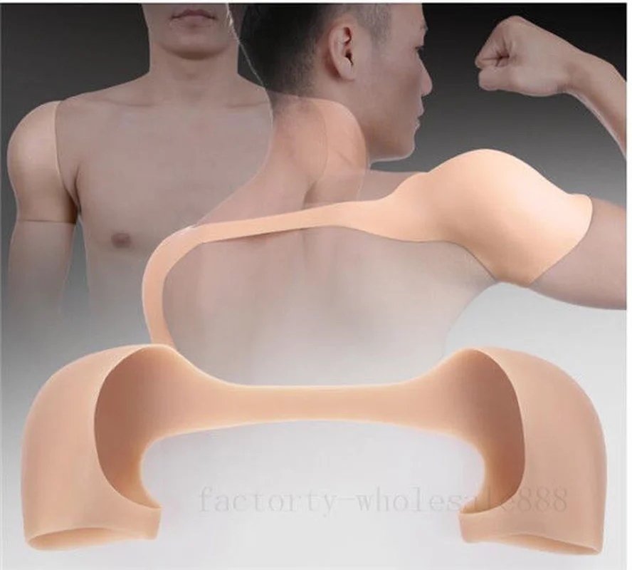 

Strong Man Hunk Shoulder Muscle Stronger Silicone Artificial Cosplay Strenthful Bodysuit Shaper Dress Top Selling Product 2019