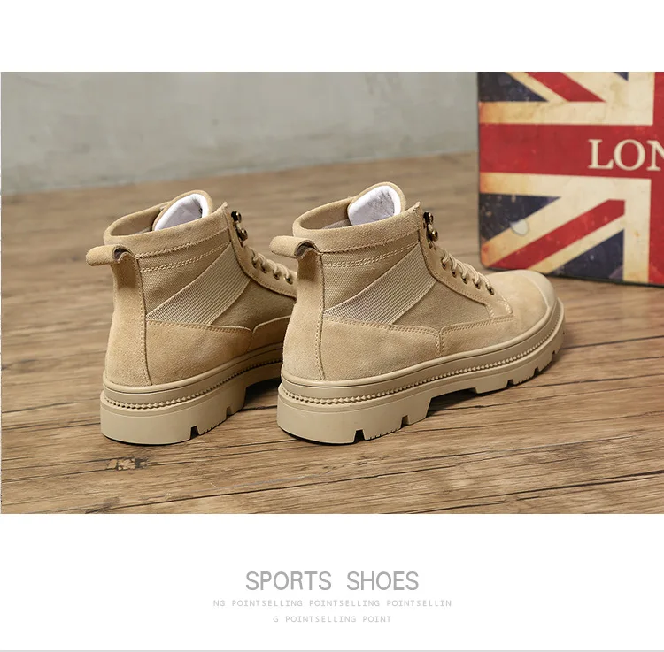 Men's shoes Martin boots men's fashion desert boots high top lace up tooling boots