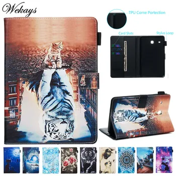 

Wekays Coque For Samsung Tab E 8.0 Cartoon Leather Smart Funda Case For Samsung Galaxy Tab E 8.0 inch T377 T375 T377V Cover Case